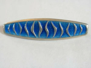 De Colección David Andersen Prendedor Onda Agnar Skrede 1954 MCM Esmalte Guilloche Noruega - Imagen 1 de 1