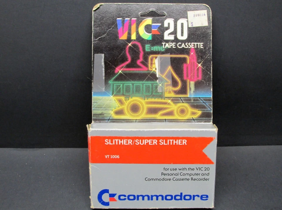 Slither & Super Slither, VIC-20, Cassette, Commodore 1981, CIB, Never Used - Image 1 of 4