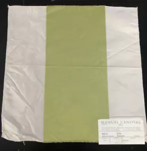 MANUEL CANOVAS City in Printemps (green, ivory) 13 1/2" Silk Fabric Sample - Picture 1 of 3