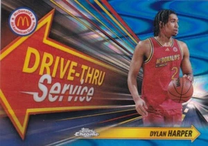 2024 Topps Chrome McDonald’s Dylan Harper Drive-Thru Blue Raywave #DTS-DYH - Picture 1 of 1