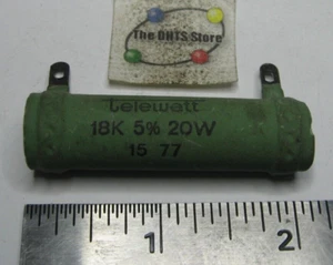 Resistencia de cuerda de cable Telewatt 18000 ohmios 18K 5% 20W - Nuevo de Lote Antiguo Cantidad 1 - Imagen 1 de 1