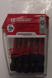 Milwaukee 48-32-5012 T20 Torx 2 in. Impact Screw Bit 15 pk - Picture 1 of 3