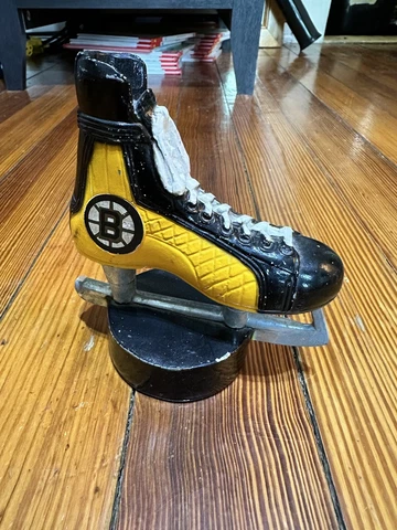 Vintage Boston Bruins Hockey Skate/Puck Bottle Opener by Scott Products Cover