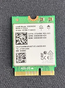 Dell Intel Wireless BlueTooth WiFi Card 9560NGW T0HRM 0T0HRM CN-0T0HRM - Picture 1 of 2