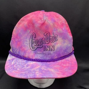 Vintage GreenBrier Inn Branson MO Strapback Tie Dye Hat Cap Rope Brim Bill Cool! - Picture 1 of 14