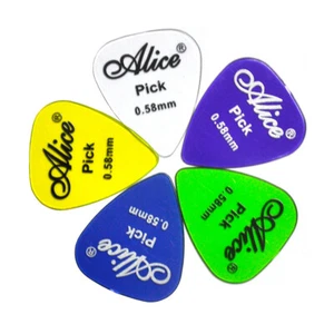 Selecciones de guitarra Alice Thin de 0,58 mm 100 piezas púas poliéster transparente AP-H - Imagen 1 de 5