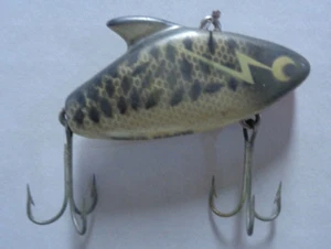 Señuelo de pesca vintage Heddon Super Sonic doble gancho gris 2" de largo SKU E GS - Imagen 1 de 10