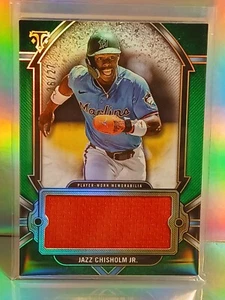 2024 Topps Triple Threads Jazz Chisholm Relic /27  SJR-JC Green Marlins Yankees - Picture 1 of 3