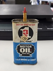 Vintage 3-In-One Motor Oil Multicolored 3 Fl. Oz. Oil Can - Picture 1 of 7