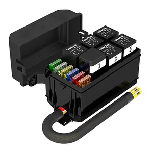 12V Fuse and Relay Box Holds 6 Slots Automotive Universal Waterproof Relay Box w - Picture 1 of 6