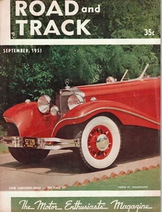 ROAD AND TRACK MAGAZINE SEPT 1951 MERCEDES 540K VOLPINI 24 HOUR LEMANS MUNTZ JET - Picture 1 of 3