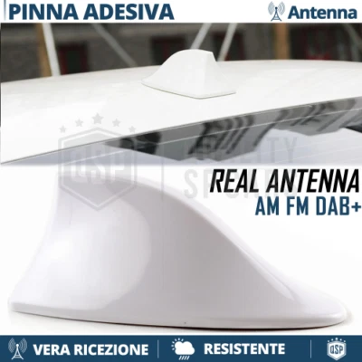 Antenna PINNA DI SQUALO Bianca PER HYUNDAI TUCSON Vera Ricezione Radio AM-FM-DAB - Immagine 1 di 4