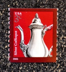 2005USA #3759 3c Silver Coffeepot - Coil Single Mint NH coffee pot - Picture 1 of 1