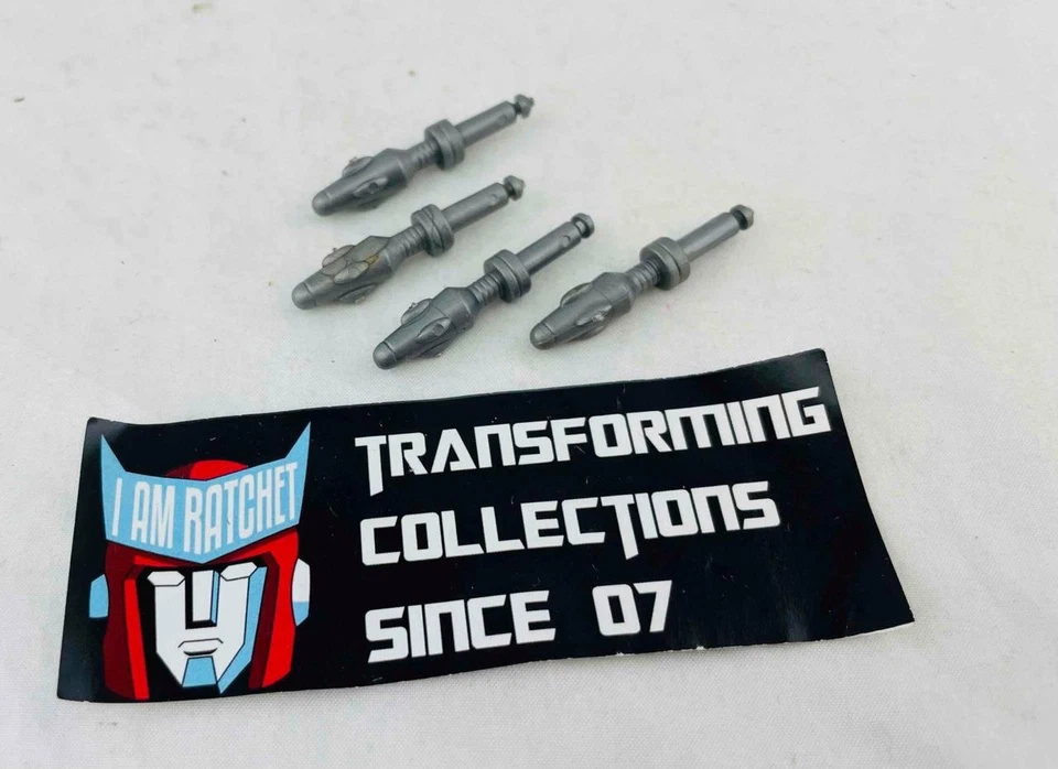 Transformers Original G1 1984 Optimus Prime Grey Missiles Lot 4 Weapon Part - Image 1 of 1