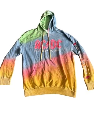 Moletom com capuz feminino AC/DC Highway To Hell Rock N Roll tingido tamanho grande - Imagem 1 de 4