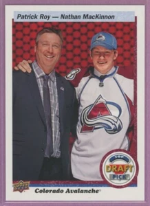 2018 cubierta superior selección de draft superior Avalanche Patrick Roy Nathan Mackinnon #draft-50 - Imagen 1 de 1