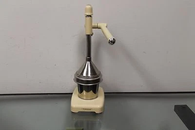 Exprimidor manual de frutas de cocina beige retro vintage prensa de cítricos Foto 1 de 4