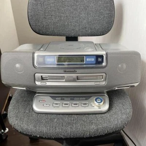 Panasonic RX-MDX81 Radio Cassette CD MD FM Ghettoblaster silber Systemkomponente GEBRAUCHT - Bild 1 von 6