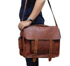 Men's 18" Limited Laptop Briefcase Leather Vintage Soft Messenger Shoulder Bag