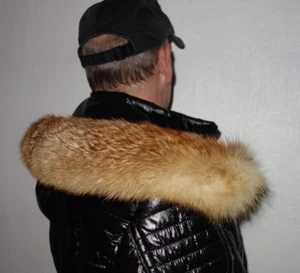 Fuchs Pelz Kapuze Kragen XXL Echt Fell Besatz Jacke Parka Mantel Rotfuchs Fox 65 - Bild 1 von 4