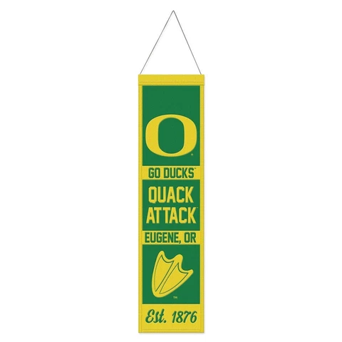 OREGON DUCKS EST. 1876 EVOLUTION EMBROIDERED WOOL BANNER 8" X 32" WINCRAFT 🦆 Cover