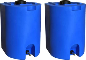 2 Pack Water Tank, Rain Barrel Storage, Stackable Drum, 55 Gallon - Picture 1 of 12