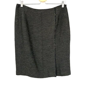 Doncaster Traje Tweed Dorado Negro Falda Lápiz Negocios Informal Carrera Tejido 14 - Imagen 1 de 9