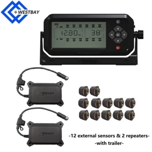 Truck Systems Tire Pressure Monitor Tpms W/10 Flow Thru Sensors - Foto 1 di 15