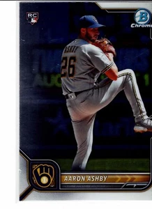 Aaron Ashby Milwaukee Brewers 2022 Bowman Chrome Rookie Card - Picture 1 of 2