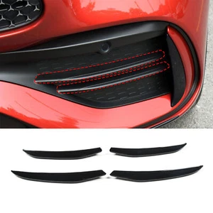Glossy Black Front Fog Light Lamp Eyebrow Cover Trim For Benz C-Class W206 2022+ - Picture 1 of 9