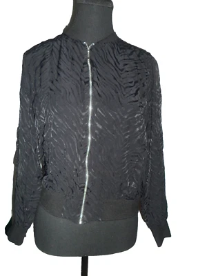 SINEQUANONE: GILET NOIR IRISE ZIPPE VSCOSE DOUBLE TAILLE 36 PETIT 38 TBE!!! - Photo 1/4