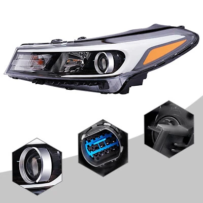 Halogen For 2017-2018 Kia Forte Forte5 Left Driver Headlight Assembly With Bulb Foto 1 de 4