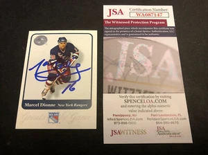 JSA Marcel Dionne Signed New York Rangers 2001 Fleer Greats of the Game Card 147 - Picture 1 of 3