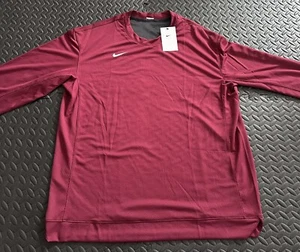 Nike Long Sleeve Basketball Shirt Top CI4766-610 Burgundy Mens Size Large L - Picture 1 of 7
