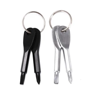 2Pcs Multi Tool Key Ring Screwdriver Outdoor Pocket Tool Set With Keychain f8 - Bild 1 von 8