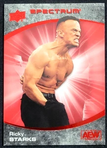 2021 UPPER DECK AEW SPECTRUM RICKY STARKS RED #D/50 Ricky Saints WWE WWF - Picture 1 of 2