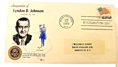 Lyndon B. Johnson Inauguration Day Cover January 20, 1965 - Image 1 of 4