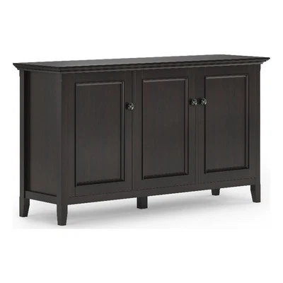 Simpli Home Amherst 60"W Solid Wood 3-Door Storage Accent Chest in Hickory Brown - Image 1 of 4