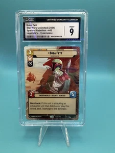 2024 Star Wars Unlimited Boba Fett Legendary HYPERSPACE Non-Foil CGC 9 - Picture 1 of 1