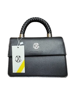 CXL by Christian Lacroix Tasche Damen schwarz Jardin geflochtener Griff Umhängetasche - Bild 1 von 13