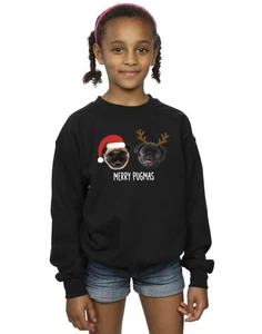 Christmas Girls Merry Pugmas Sweatshirt - Picture 1 of 11