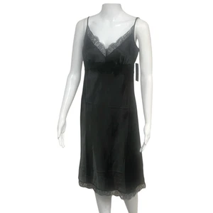 Laundry Blac Slip Dress Lace Detail Adjustable Straps Y2K Sz M Dead Stock - Picture 1 of 6