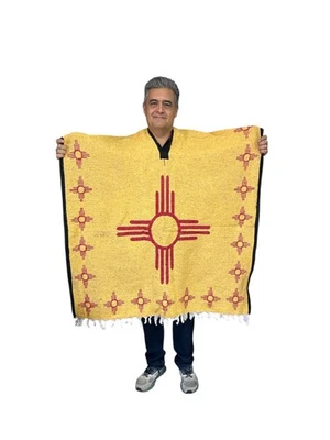 PONCHO MEXICANO, NUEVO MÉXICO, TALLA ÚNICA, GABAN, AMARILLO, NUEVO ESTADO DE MÉXICO Foto 1 de 3