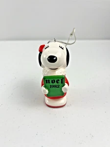 Vintage Peanuts Snoopy Pal SISTER BELLE Ceramic Ornament 3” Caroler 1982 - Picture 1 of 5