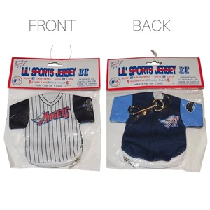 Vintage LA ANGELS Lil Sports Jersey 2 Credit Card Money Pouch MLB Clip Keychain - Picture 1 of 8
