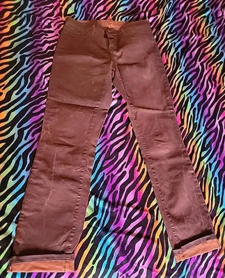 Pantalones para mujer marca J marrón pierna lápiz algodón encerado Foto 1 de 4