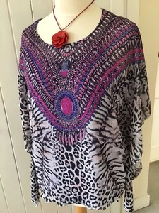 Kaftan/ Tunic Beaded Top Medium Size - Picture 1 of 6