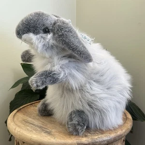 Vtg Mary Meyer Gray Long Haired Realistic Bunny Rabbit Stuffed Plush LARGE - Picture 1 of 9