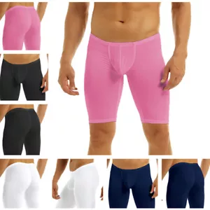 Calzoncillos boxer para hombre tiro bajo bolsa abultada pantalones cortos deportes compresión pantalones cortos - Imagen 1 de 56