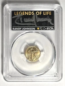 2021 $5 Gold Eagle PCGS Randy Johnson MS70 POP 20 Legends Gaudens Type 2 # GIG - Picture 1 of 4